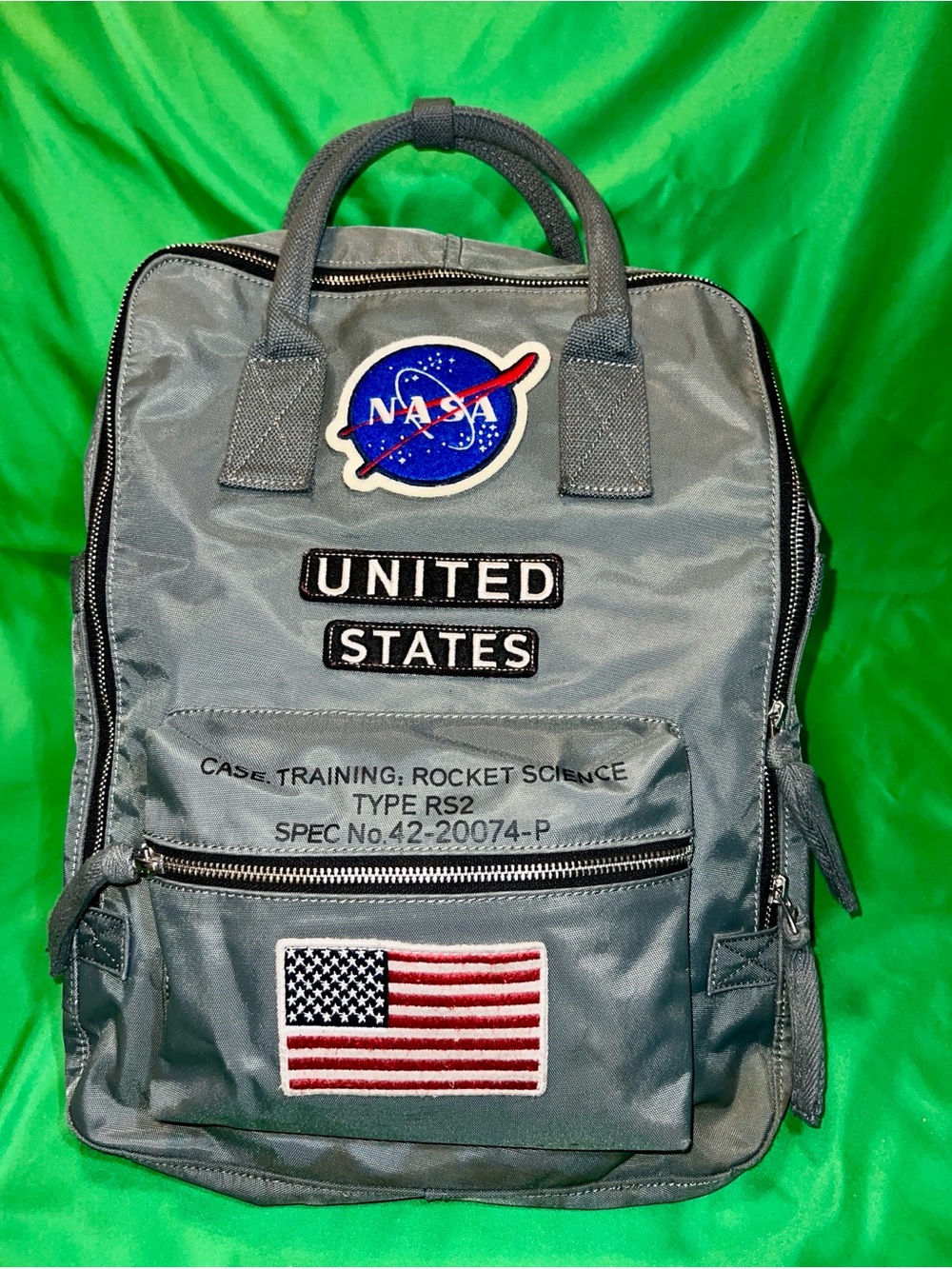 NASA United States Gray Rocket Science Backpack